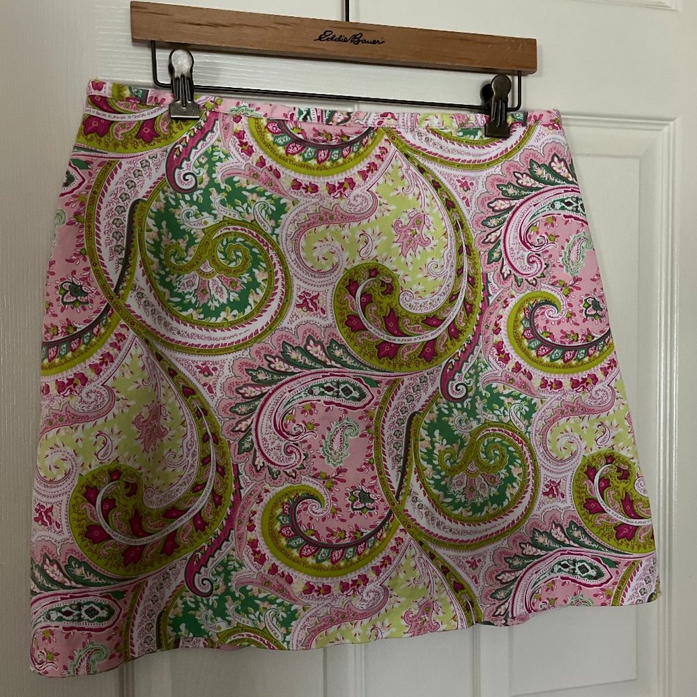Larry Levine Paisley Print Skort Size 16